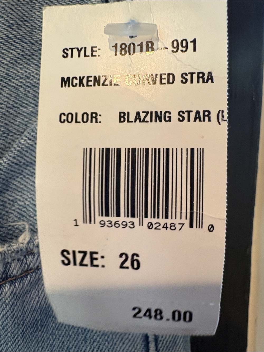 Citizens Of Humanity Light Blue Straight Leg Jeans with Distressed Knee - Picture 4 of 14